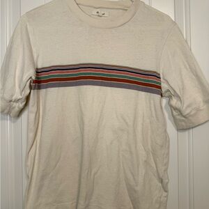 Madewell Cream Striped T-Shirt, Women’s M